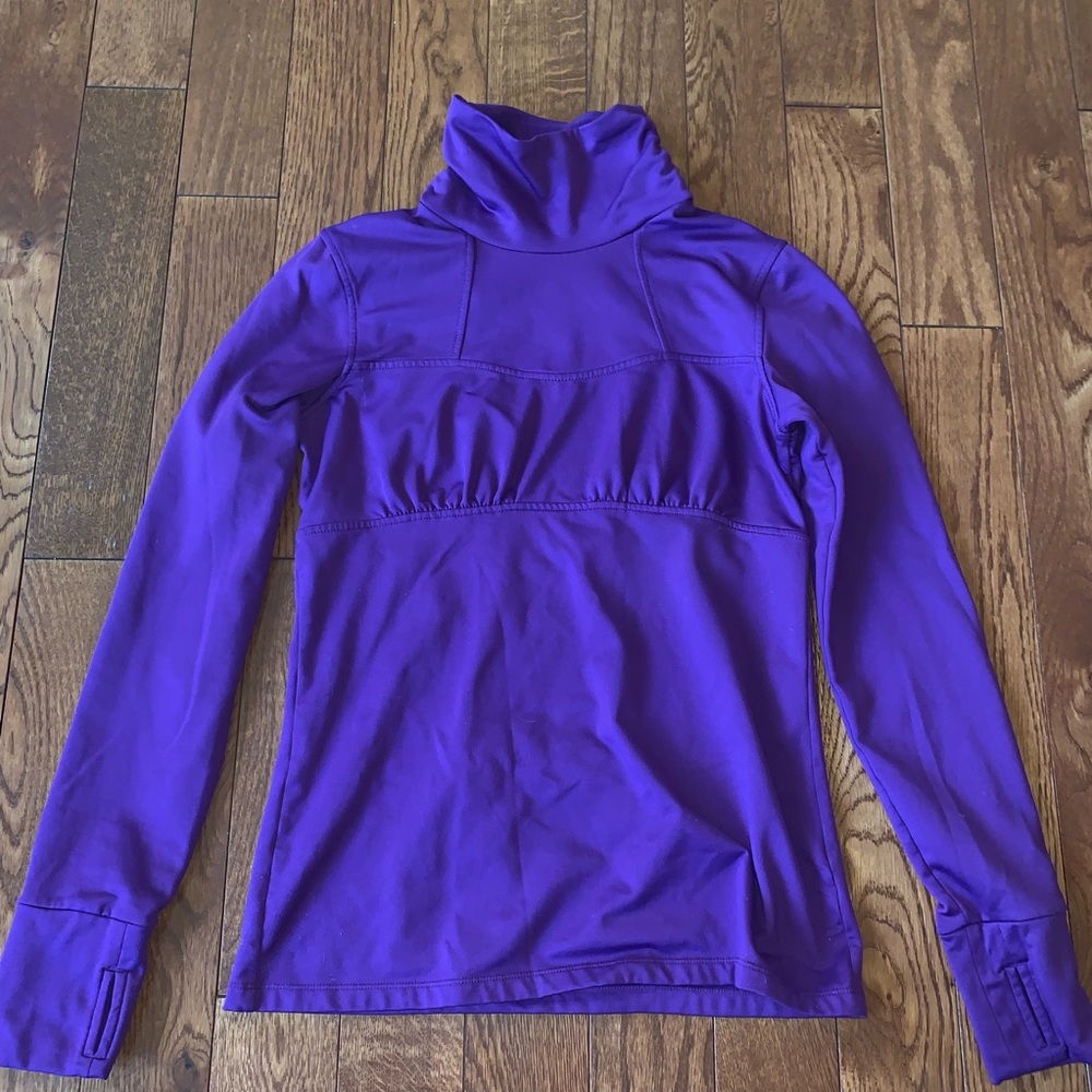 Athleta Purple Turtleneck Top